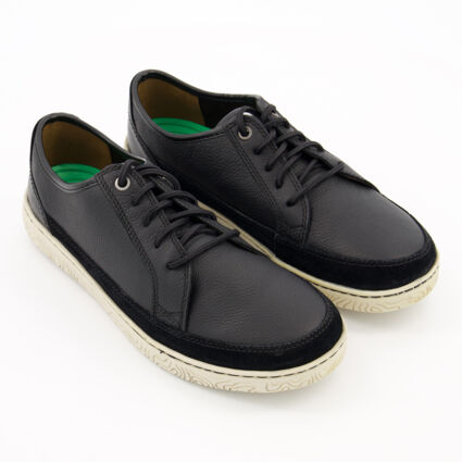 Black Leather Hodson Lace Casual Shoes - Image 1 - please select to enlarge image