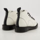 White Leather Lace Up Boots  - Image 2 - please select to enlarge image