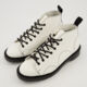 White Leather Lace Up Boots  - Image 3 - please select to enlarge image