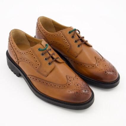 Brown Leather Felixes Shoes - Image 1 - please select to enlarge image
