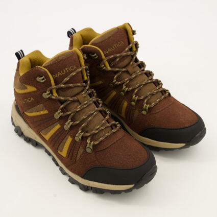 Brown Mid Hiker Boots  - Image 1 - please select to enlarge image