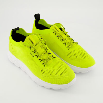 Fluorescent Green Spherica Knitted Trainers - Image 1 - please select to enlarge image