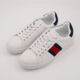 White Stripe Design Low Top Trainers  - Image 3 - please select to enlarge image