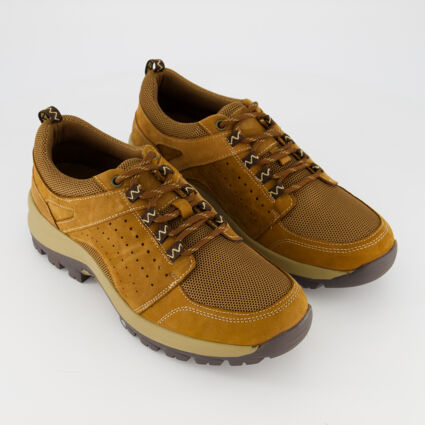 Brown Leather Chunky Trainers - Image 1 - please select to enlarge image