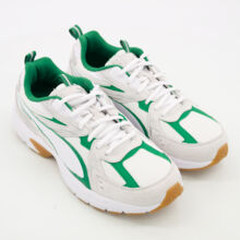 White & Green Logo Trainers