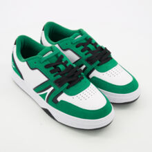 Green & White Suede Trainers