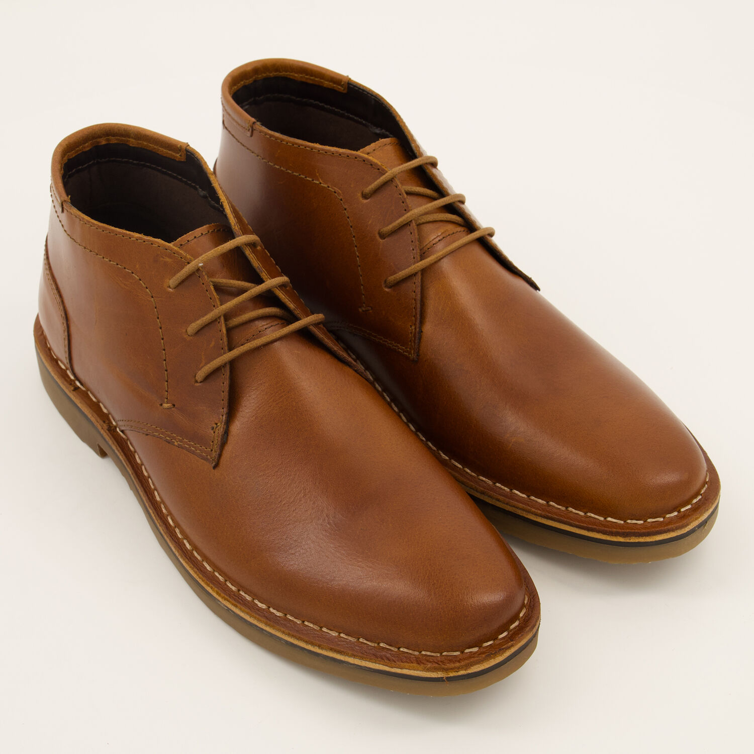 Brown Leather Chukka Boots TK Maxx UK