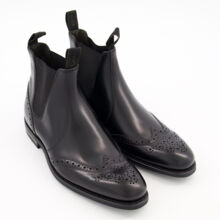 Black Hoskins Leather Chelsea Boots