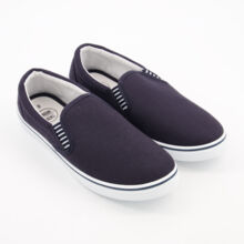 Navy Boston Canvas Trainers