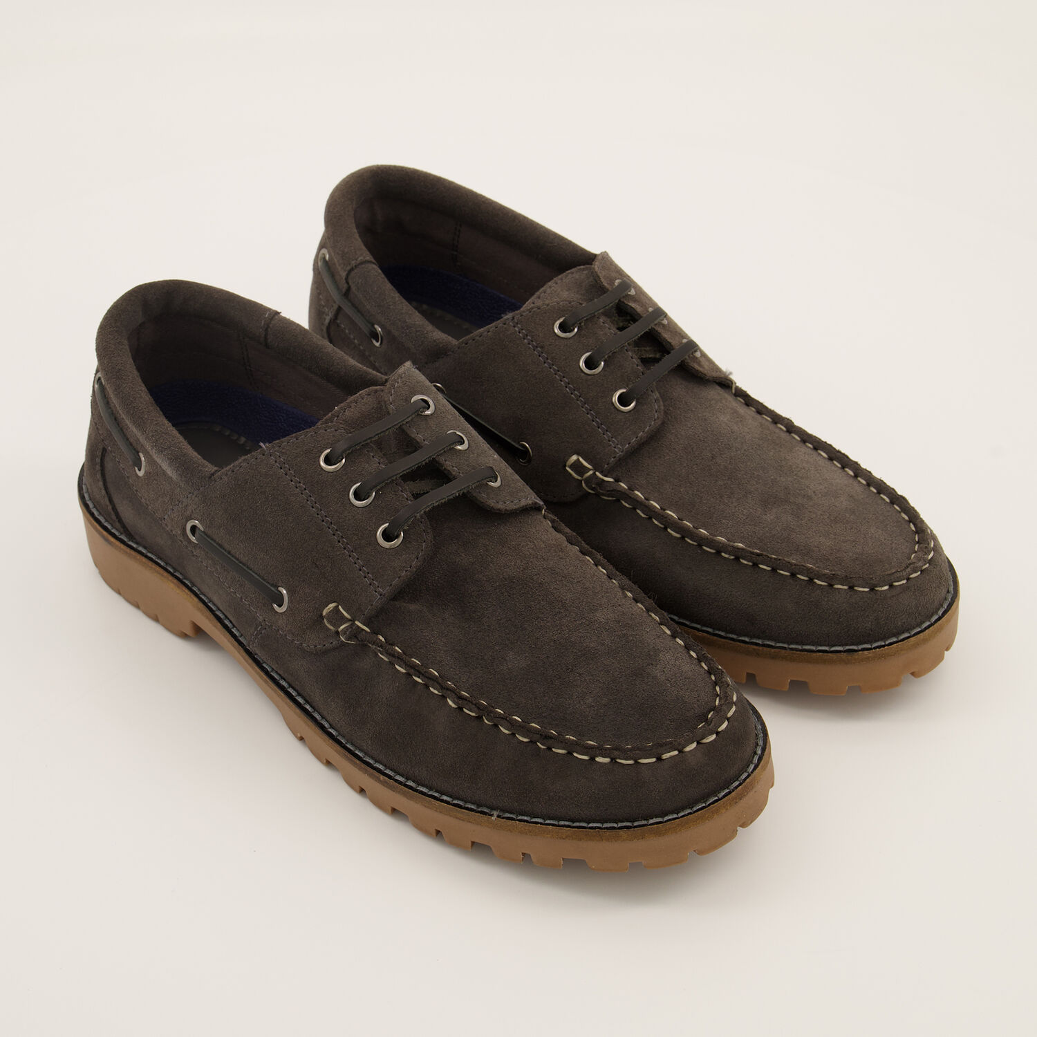 Grey Suede Boat Shoes TK Maxx UK