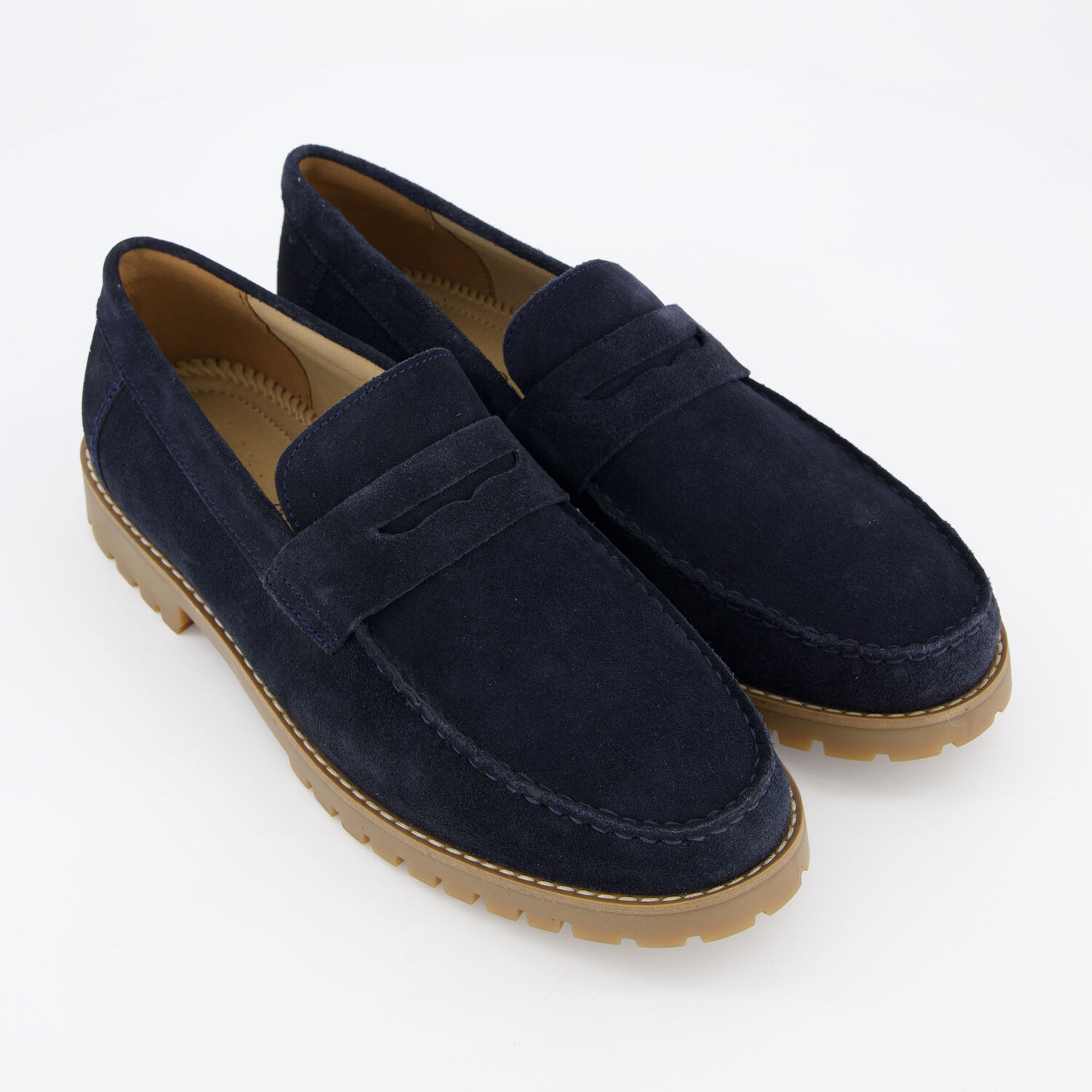 Dunkelblaue Loafer aus Wildleder TK Maxx de