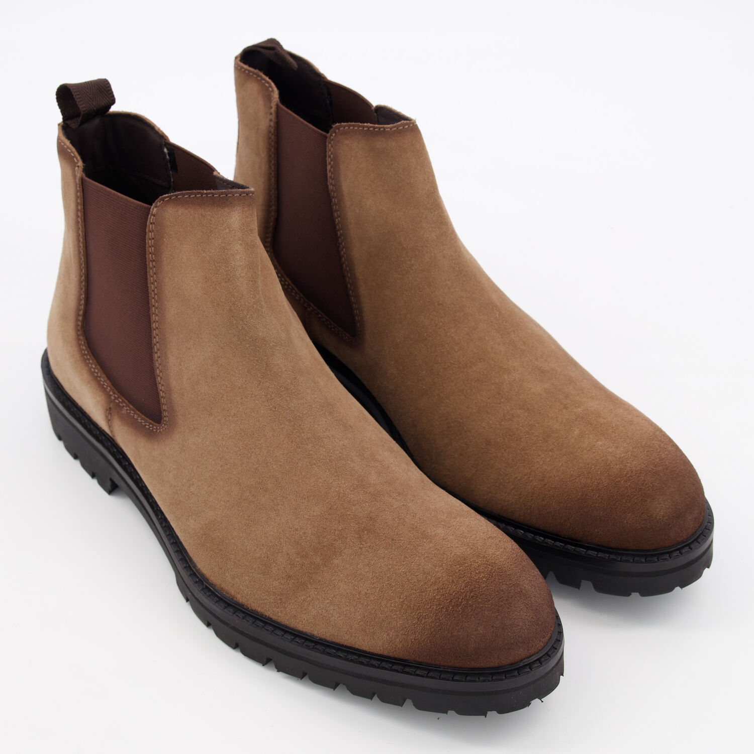 Brown Suede Buff Chelsea Boots TK Maxx UK