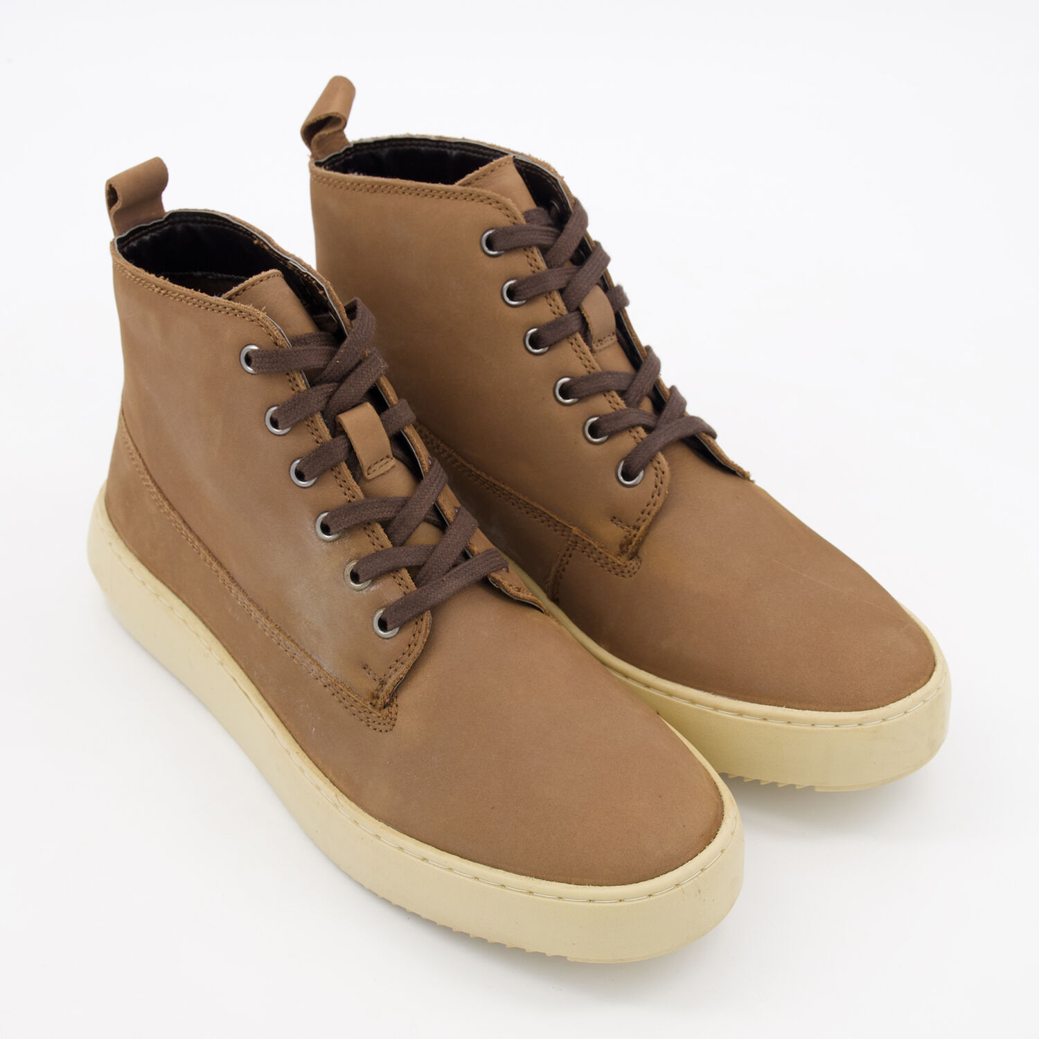 Brown Leather High Top Trainers TK Maxx UK - Main Image