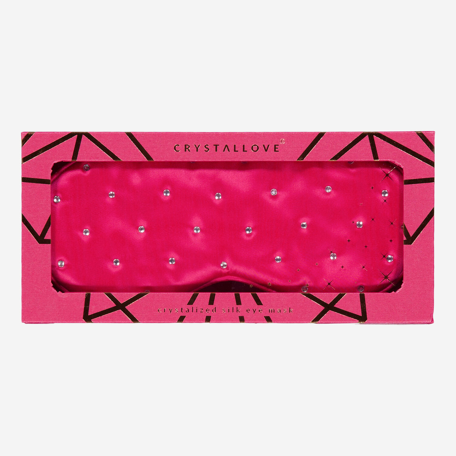 Hot Pink Crystallised Silk Eye Mask Hot Pink Crystallised Silk Eye Mask