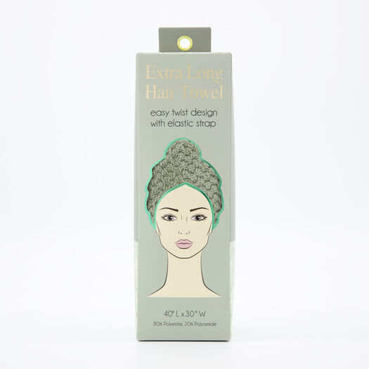 Grünes extra langes Haartuch 76x101cm - Bild 1 - bitte auswählen, um das Bild zu vergrößern