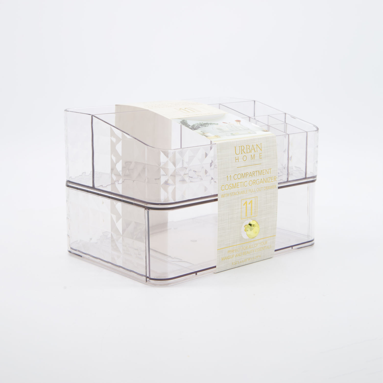 Transparenter Kosmetik-Organizer mit Fächern 16x24cm