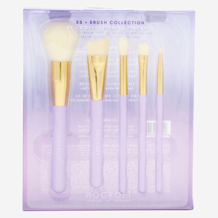 Five Pack Lavender Makeup Brushes - TK Maxx UK