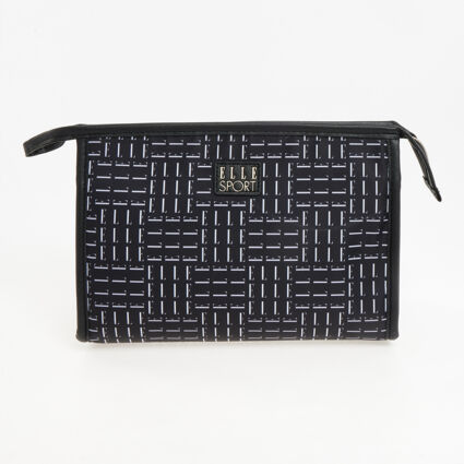 Black Repeat Logo Cosmetic Bag - Image 1 - please select to enlarge image