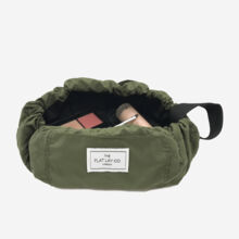 Utility Green Mini Flay Lay Makeup Bag