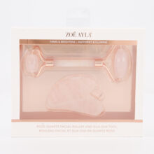 Two Pack Rose Quartz Beauty Tool Set