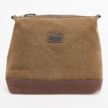 Khaki & Brown Base Wash Bag