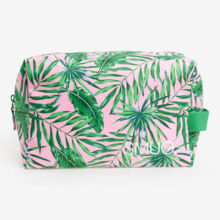 Pink Palm Cosmetic Bag