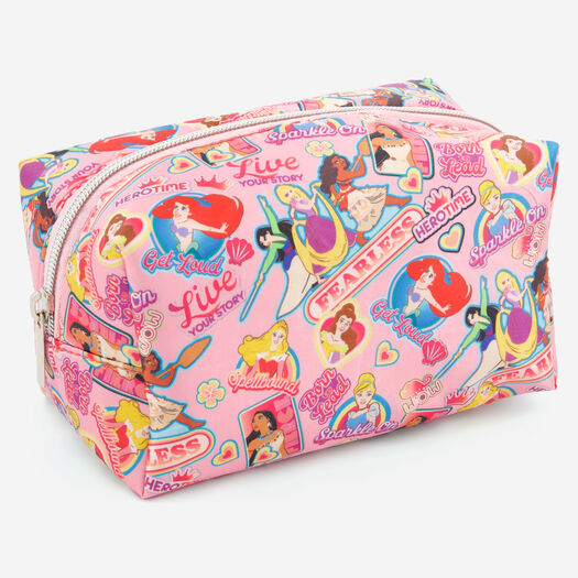 Pink Illustrated Cosmetic Bag - Image 1 - please select to enlarge image