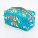 Teal Dog Pattern Cosmetic Bag - Image 2 - please select to enlarge image
