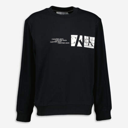 Black Branded Sweatshirt - Image 1 - please select to enlarge image