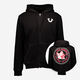 Black Logo Plush Lined Hoodie - Image 1 - please select to enlarge image
