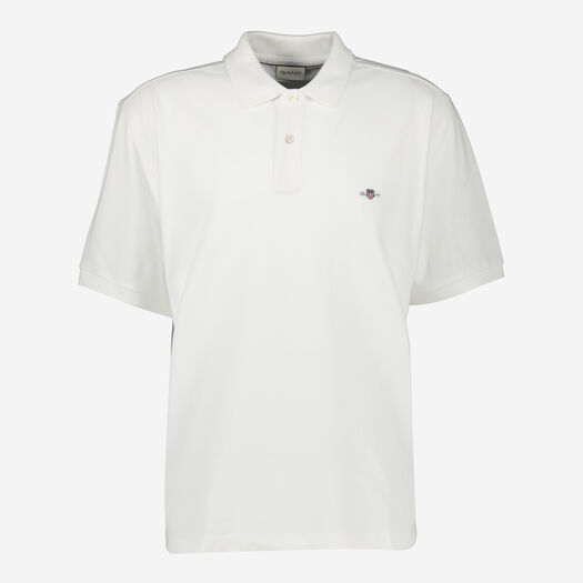 White Logo Polo Shirt - Image 1 - please select to enlarge image