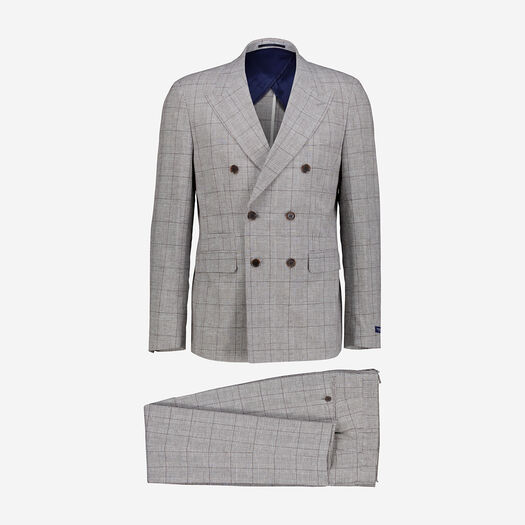 Douglas Hayward Brown & White Check Two Piece Suit