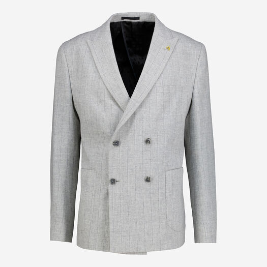 Farah Grey Striped Flannel Blazer
