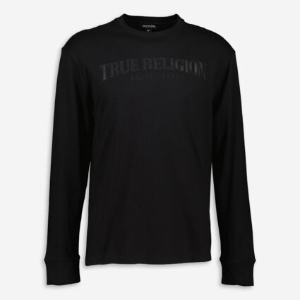 Black Long Sleeve T Shirt - Image 1 - please select to enlarge image