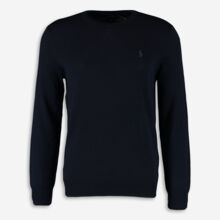 Navy Crew Neck Merino Slim Knit Jumper