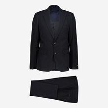 Navy Blue Pinstripe Two Piece Suit