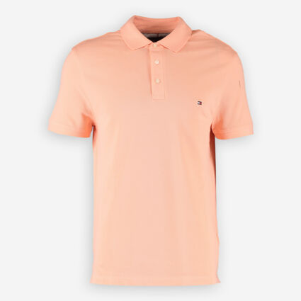 Peach Slim Fit Polo Shirt - Image 1 - please select to enlarge image