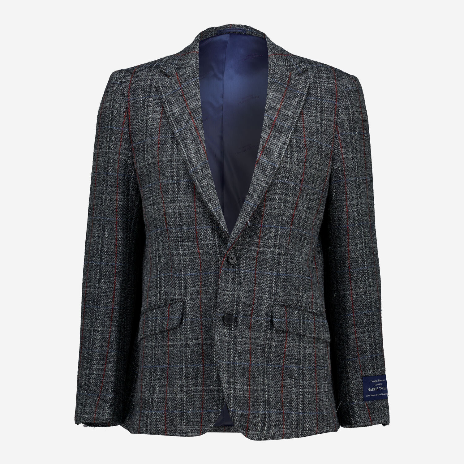Grey Harris Tweed Wool Blazer TK Maxx UK