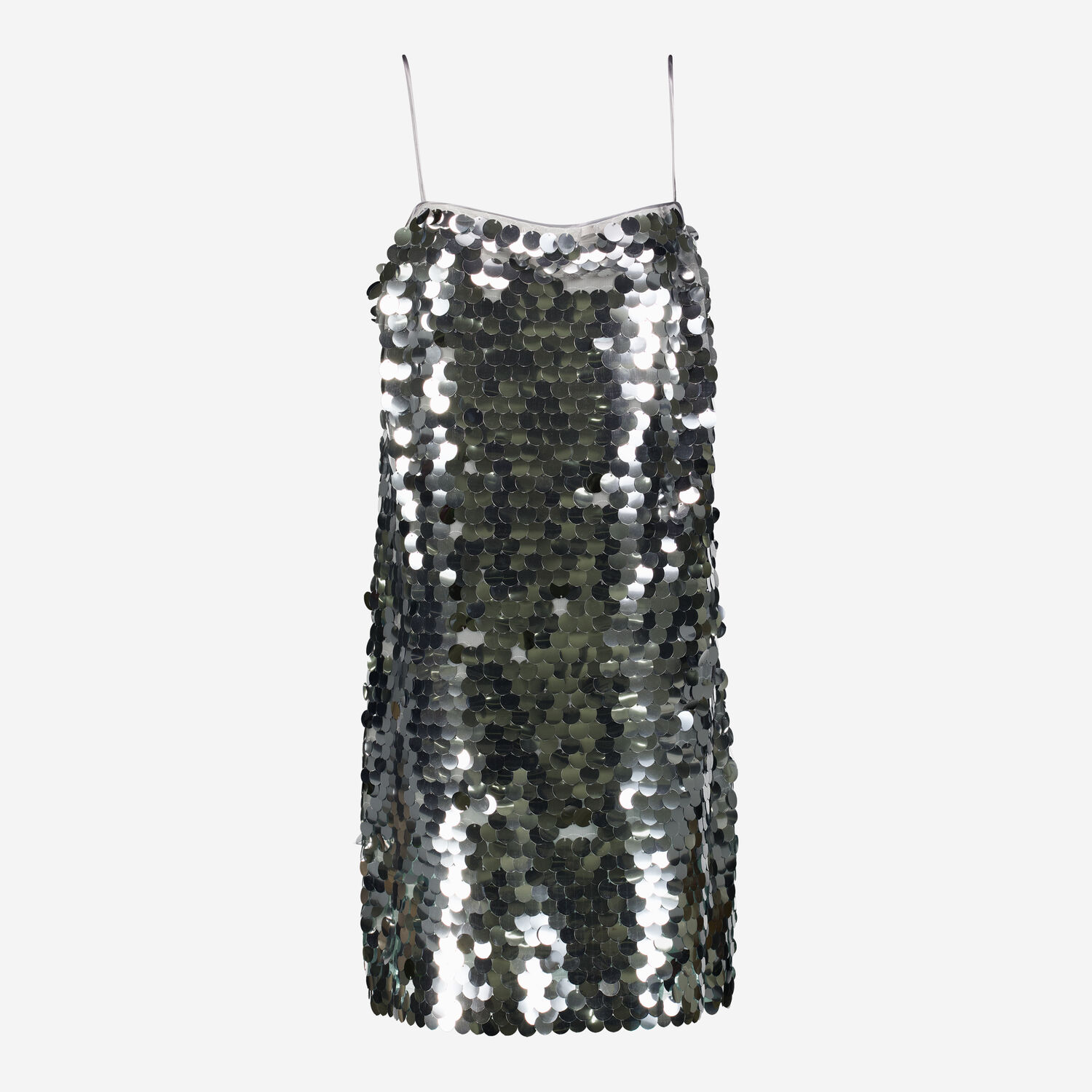 Silver Sequin Disc Mini Dress (74% off)