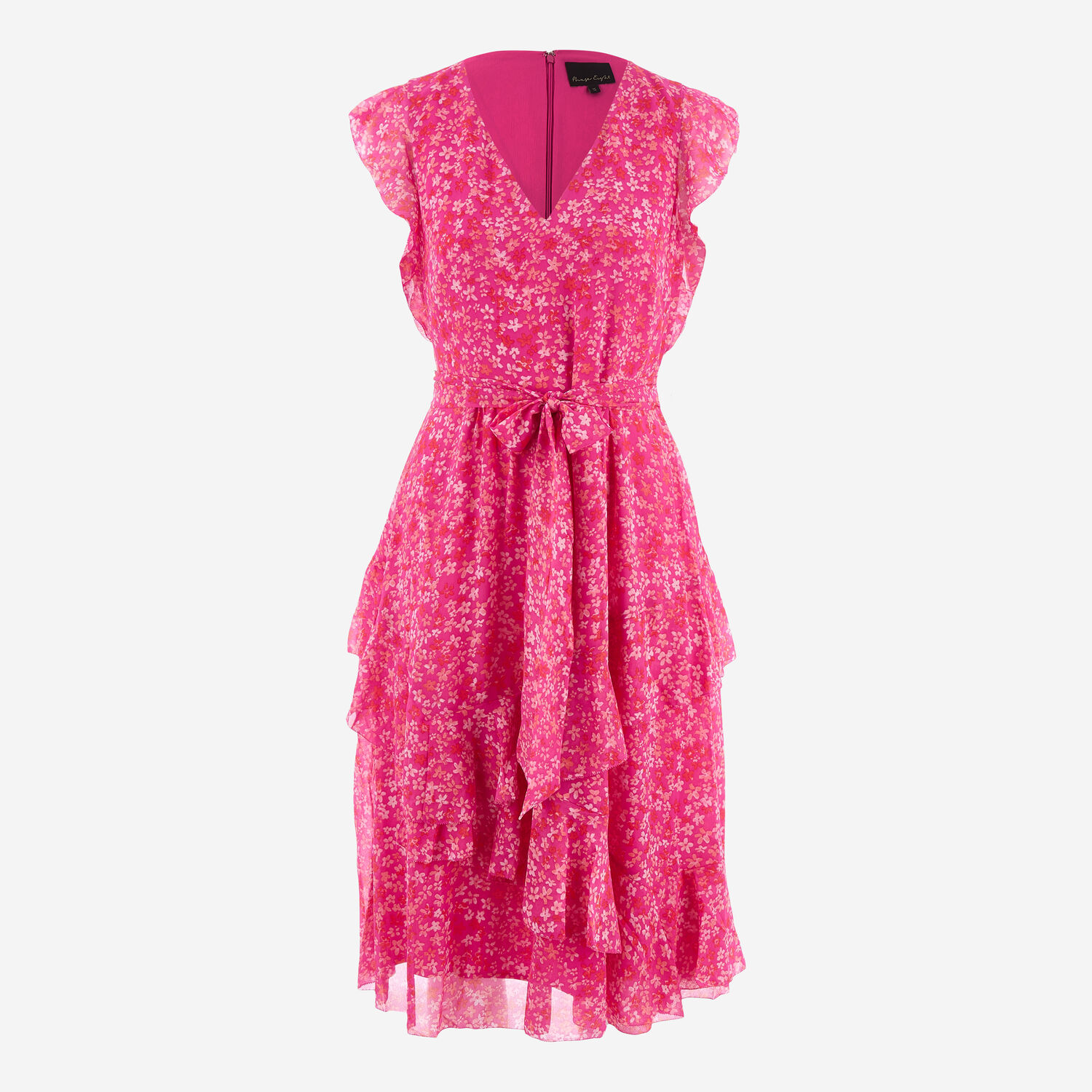 Pink Multicoloured Breesha Printed Midi Dress TK Maxx UK