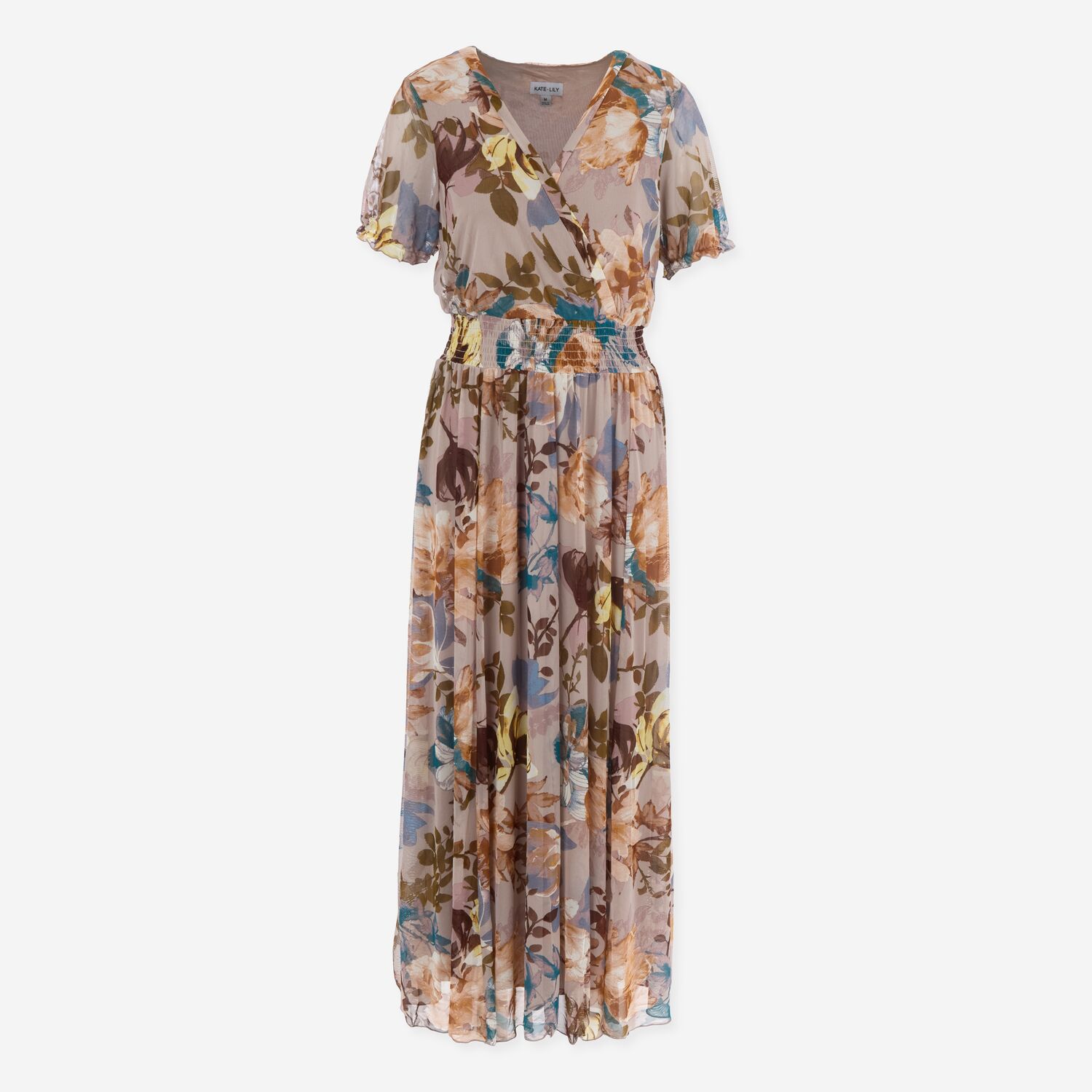 kate and lily floral maxi dress Sheer Orange & Long Sleeved, Full Length With Pattern' Deep Vee Neckline, Open Sleeves, Sashed Waist. Excellent, S6 Subtle butter yellow colored maxi dress multi Womens Black Floral Dress Kate
