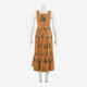 Rust Zebra Sleeveless Maxi Dress - Image 2 - please select to enlarge image