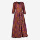Orange & Purple Striped Wrap Maxi Dress  - Image 1 - please select to enlarge image