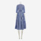Blue Striped Wrap Maxi Dress - Image 2 - please select to enlarge image