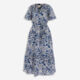 Blue & White Floral Maxi Dress - Image 1 - please select to enlarge image