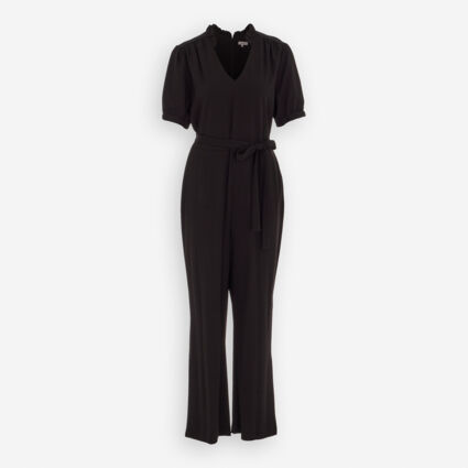 Black Tapered Leg Jumpsuit - Image 1 - please select to enlarge image