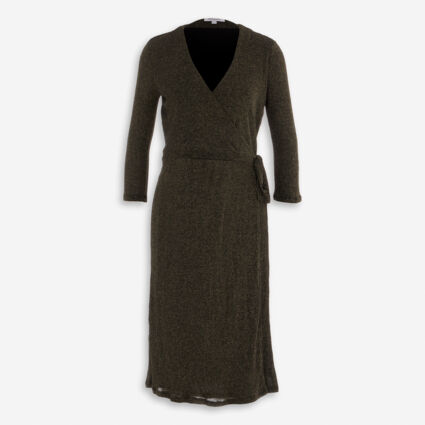 Black & Gold Lurex Midi Dress - Image 1 - please select to enlarge image