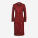 Burgundy Spotted Hatty Midi Dress - Image 1 - please select to enlarge image