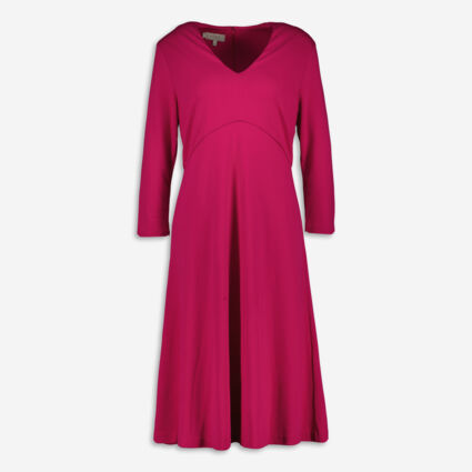 Pink Jersey Midi Dress - Image 1 - please select to enlarge image