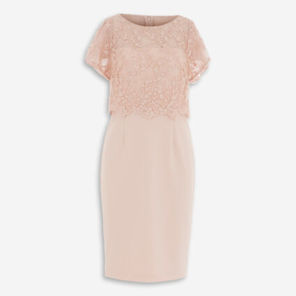 Blush Pink Lace Layered Dress - Image 1 - please select to enlarge image